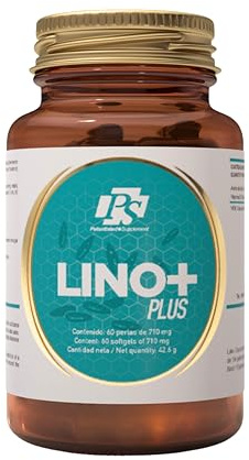 PS Lino Plus - Aceite de Lino, Omega-3 Vegetal, Alternativa Vegana, 60 Cáps