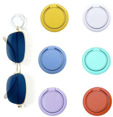 Sonnenbrillen-Organizer, Wandmontage, Brillenhalter, weiß, zum Aufhängen, für Sonnenbrillen, Brillen-Display für Wand und Tür, Brillenhalter für Sonnenbrillen-Display, 6 Stück