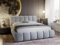 GRAINGOLD Cloud Bett 180x200, Polsterbett mit Bettkasten, Polsterbett mit Stauraum, Samt, mit Lattenrost, mit Kopfteil, ohne Matratze (Hellgrau, 180x200)