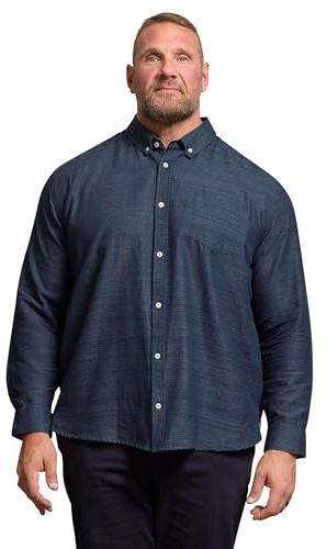 BadRhino Big & Tall Long Sleeve Slub Shirt - Men's - Plus Size Curve