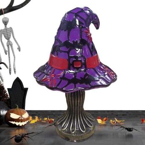 Halloween Lampe, Mysterious Witch Hat LED Light, Creative Nightlight for Halloween Bedside Bookshelf Bedroom Haunted House Living Room Kitchen Balcony Dorm