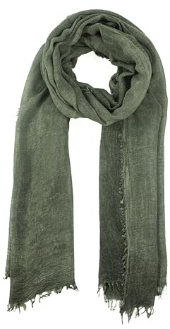 fashionchimp Damenschal mit Fransensaum, softweiche Naturfaserqualität aus 100% Bambus, leichtes Sommertuch - Made in Italy