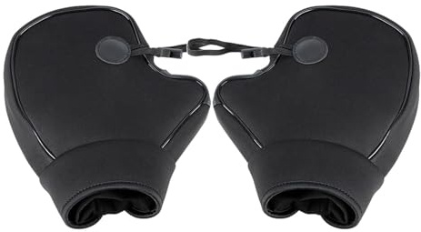 Motorrad-Lenkermuffen wasserdicht – 27 x 12 x 7 cm, Neopren-TPU-Sherpa-Konstruktion, schwarze Stulpen für kaltes Wetter, winddichtes, wasserdichtes Design | Schneemobil ATV E Bike Radfahren wärmere Fä