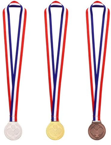 Fukaisu 3stk Pickleball Medaillen Set, Robuste Zinklegierung Lustige Pickleball Medaillen mit Band für Jugendliche und Erwachsene Pokal Auszeichnung Geschenk(Gold, Silber, Bronze)