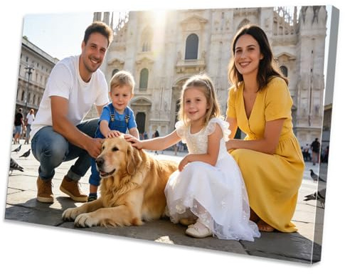 Personalisierbare Leinwandfotos, ohne Rahmen, 40 x 60 cm / 16x24in, Fotodruck individuelles Poster, Haustier-Porträt, Urlaubserinnerung, Leinwand, personalisiertes Fotogeschenk für Familie, Party