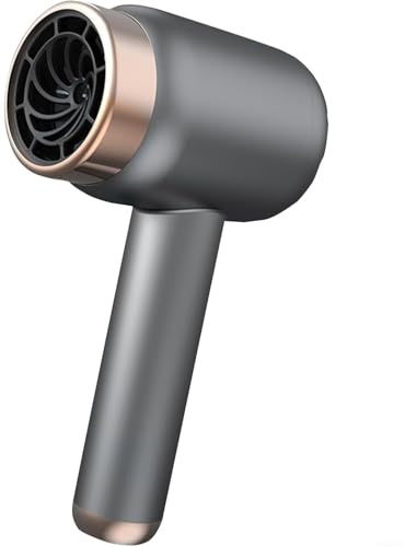 RiseNova Secador de pelo inalámbrico con 3 niveles de temperatura, secador inalámbrico portátil con carga USB para viajes y hogar (estándar de la UE gris oscuro)