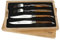 Laguiole en Aubrac - 2 Steakmesser und 2 Gabeln im Set - Griff Holz Pistazie - Original Frankreich mit Zertifikat