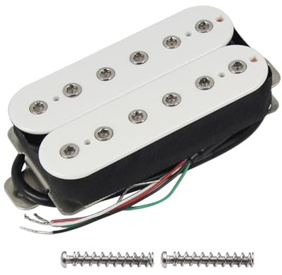 FLEOR Alnik 5 Steg-Tonabnehmer für E-Gitarre Double Coil Humbucker Tonabnehmer-Weiß