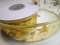 CaPiSo 20m Weihnachtsband Draht Schleifenband Geschenkband mit Sternen Glitzer Adventskranz Dekoartion Advent Weihnachten (25mm Kleine Sterne Gold)