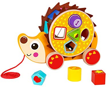 abgee 921 TKE011 EA Wooden Pull Along Hedgehog, Various