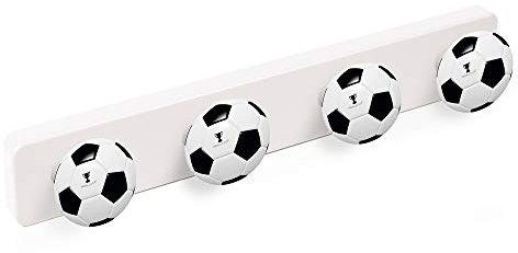 POIGNÉELINE Portemanteau Patère Mur résine ABS Boutons Football 410x60MM