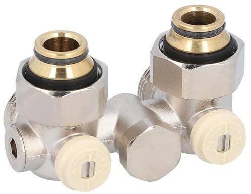 Caleffi Einrohr Hahnblock Eckform für Heizkörper mit 3/4 IG