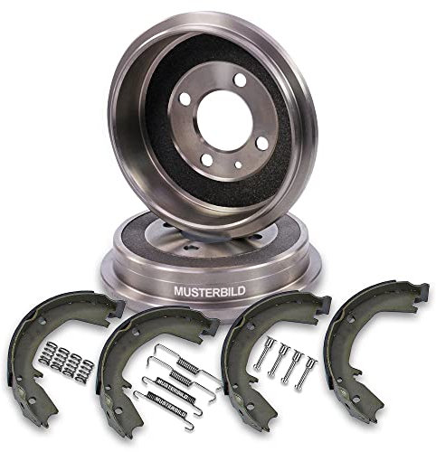 BESTPRICE Bremsensatz Hinterachse inkl. 2x Bremstrommel Hinterachse 4x Bremsbacken Hinterachse 1x Montagesatz Kompatibel mit MERCEDES-BENZ A-Klasse (W168)