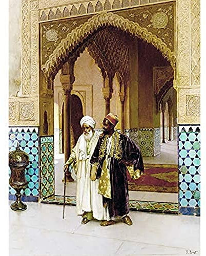 Ernst After Prayer Moschee Islam Arch Painting Kunstdruck Leinwand Premium Wall Decor Poster Wandbild