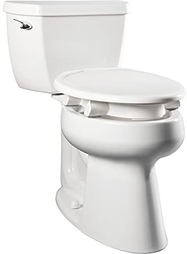 Bemis 7YE85320TSS Assurance with Clean Shield 3 Raised Toilet Seat, White, Elongated