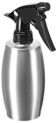 sourcing map Botella de Pulverización de 11.8 Oz/350ml de Acero Inoxidable 304 con Pulverizador de Rocío Fina, Envase Rellenable