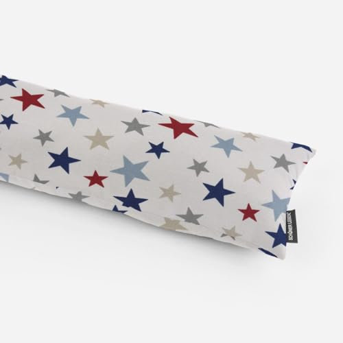 SCHÖNER LEBEN. Zugluftstopper Sterne Creme blau rot grau div. Größen, Auswahl:110cm Länge