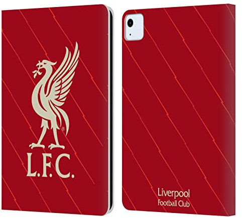 Head Case Designs Licenciado Oficialmente Liverpool Football Club Inicio 2021/22 Carcasa de Cuero Tipo Libro Compatible con Apple iPad Air 2020/2022