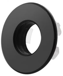 Juliyeh Anneau de trop-Plein d'évier, trop Plein lavabo, Couvercle de trop-Plein d'évier Rond, Trou d'évier Salle de Bain Cuisine (Noir)