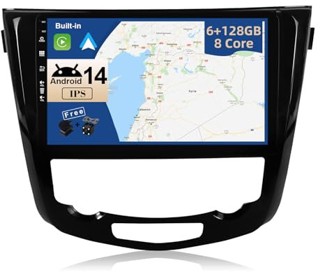 JOYX - [6G+128G] - Android 10 Autoradio Per Nissan X-Trail Qashqai J11 Rouge(2014-2018) - Built-in DSP/Carplay/Android Auto - GRATUITI LED Camera MIC - DAB Volante 360-Camera Fast-Boot - 10.1” 2 Din