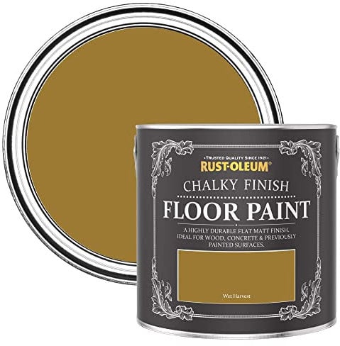 Rust-Oleum Yellow Scratch-Resistant Floor Paint in Matt Finish - Wet Harvest 2.5L
