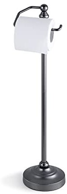 SunnyPoint Support de rouleau de papier toilette lourd sur pied (nickel noir)