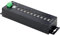 StarTech.com Industrieller 10 Port USB 2.0 Hub, Aktives USB Verteiler/Leiste mit ESD Schutz, DIN/Wand/Tisch Montierbarer USB Mehrfachstecker, Schraubverriegelung USB Splitter (USB210AIND-USB-A-HUB)