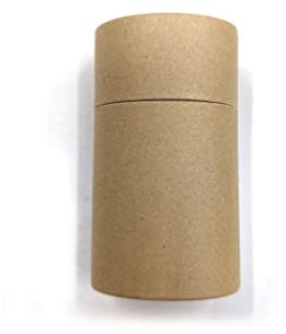 Leerer Deo-Behälter aus Karton, 90 g, ovale Form, Push-Up-Stil, 6 Stück, Braun