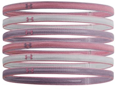 Under Armour Mini-Stirnbänder für Damen, 6 Stück, (698) Pink Elixir/Violett/Violett, Einheitsgröße