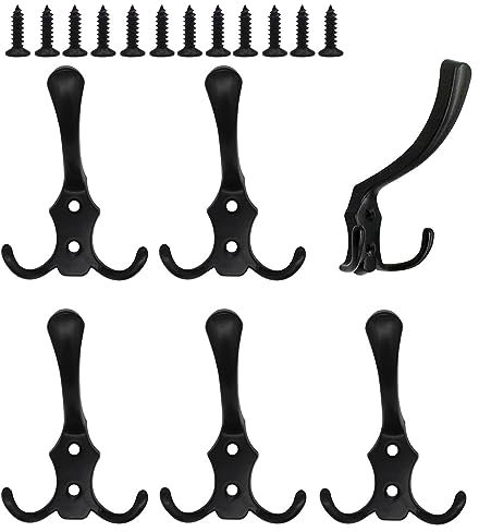 Zasiene Murale Vintage Crochet 6 Pièces Patère Porte Manteau Chapeau Crochet Rétro Rétro Patère Porte Manteau Crochet Porte Manteau Métal Rétro Patère Mural de Porte Patère Porte Manteau Mural