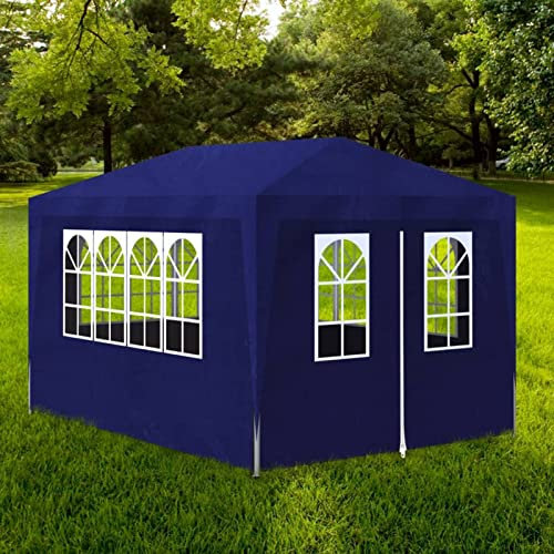 BaraSh Partyzelt Faltpavillon Wasserdicht Stabil 3x4 m Blau Pavillon 3x4 Wasserdicht Stabil
