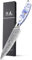 SHANGDAO Cuchillo Kiritsuke de 22 cm, cuchillo de chef de cocina de acero damasco forjado japonés con tinta y mango de resina lavada - Espiga completa - Serie Hua