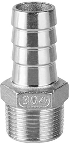 1/8 1/4 3/8 1/2 3/4 1 BSPT männlich 6 8 10 12 13 15 16 19 20 25 32 mm Schlauchtüllenanschluss 304 Edelstahl-Schlauchkupplung(20mm,STRAIGHT MALE_3/8)