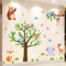 Arawat Tree Wandtattoo Dekoration für Schlafzimmer Zoo Wandaufkleber für Wohnzimmer Tier Kinderzimmer Wandtattoo für Schlafzimmer Wanddekor Wandtattoo 3D DIY Wandtattoo als Dekorationen