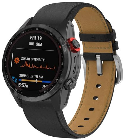 YASPARK Armband für Fenix 7S/Fenix 6S/Fenix 5S, 20mm Echtleder Ersatzarmband QuickFit Armband für Fenix 7S, Fenix 6S, Fenix 5S, Fenix 6S Pro, Fenix 5S Plus, Fenix 7S Sapphire Solar, Fenix 7S Solar