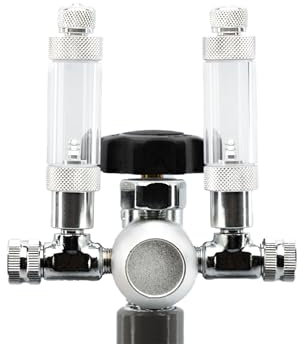 NatureHolic CO2 Regulator | Blasenzähler ohne Magnetventil | Aquarium CO2-Regler & Druckminderer | Passend für gängigen CO2 Flachen | 2 Blasenazähler. ohne Magnetventil | Größe:M