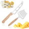Käsemesser und Käsehobel Set, Edelstahl Käseschneider, Käsefruchtmesser, Edelstahl Käsehobel Pizzaschaufel, Holzgriff Cheese Slicer für Käseplatte, Hartkäse & Parmesan
