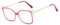 FAYAJN Quadratische Brillengestelle für Damen, zweifarbig, klare optische Brille, rot