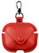 CasurvivePro Custodia per cuffie business in pelle PU per Airpods 4, anti-caduta in pelle, retro in pelle, colore: rosso
