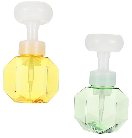 SHOWERORO 2 Piezas Botella cosmética Botella dispensadora de liquido Botellas para Hacer Espuma Gel baño Bath Botellas de Espuma de plástico Botella de la Bomba de Prensa el plastico