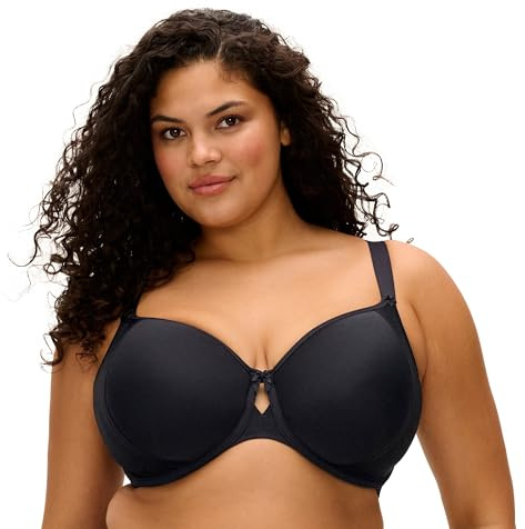 Elomi Damen Nerina geformter Spacer-T-Shirt-BH mit Bügel, Schwarz, 40FF