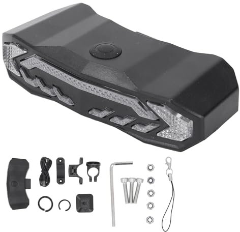 Rechargeable Bike Alarm with Remote, Cordless Smart Anti Theft Bike Alarm, Anti Theft Vibration Motion Sensor Alarm for Car Trailer Motorcycle Scooter Ebike, 30 to 60 Meters