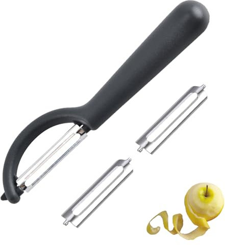 P Peeler for Tupper with 2 Replacement Blades, Peeler for Vegetables, Universal Potato Peeler, Usable, Dishwasher Safe, Effortless Peeling, Preparation Compatible, with Tupperware Kitchen Appliances