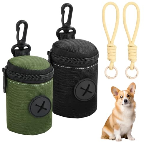 Culinavog 2 Stück Kotbeutelspender für Hunde, Hundekotbeutel-Halter Tragbarer,Hundekotbeutel Dispenser,Hundekotbeutelspender, Kotbeutelhalter Wasserdicht für Spazierengehen mit Dem Hund Laufen Wandern
