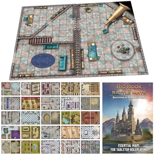 Big Book of Battle Mats - Bastions & Strongholds | Bastions & Strongholds Lay Flay Dry Erase DnD maps