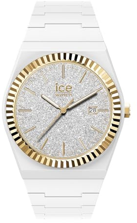 ICE-WATCH - Ice Power PW1 White Glitter - Weiße Damenuhr mit Silikonarmband - 024767 (Small)