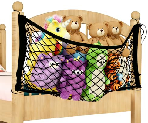 Spielzeug Kuscheltier Aufbewahrung Netz für Kinderzimmer Stofftier Organizer Hängende Netz für Kuscheltiere Kleine Spielzeug Netztasche für Kinder