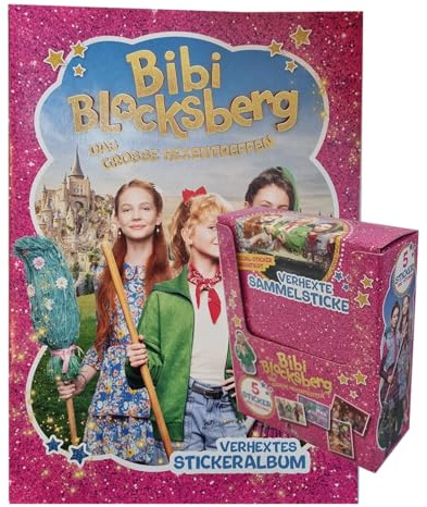Blue Ocean Bibi Blocksberg Sticker | Das große Hexentreffen | Album + Display mit 36 Stickertüten