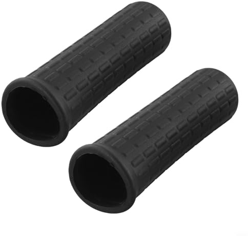 Schubkarrengriffe, 2 Stück, Gummigriffe, runde Rohre, schwarz, Ersatz-Komfortgriffe für Garten-Schubkarre, Trolleywagen (122 x 33 mm)