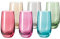 Leonardo Sora Lot de 6 Grands Verres à Eau lavables au Lave-Vaisselle Plusieurs Couleurs, Verre, Bunt 2, Grand modèle